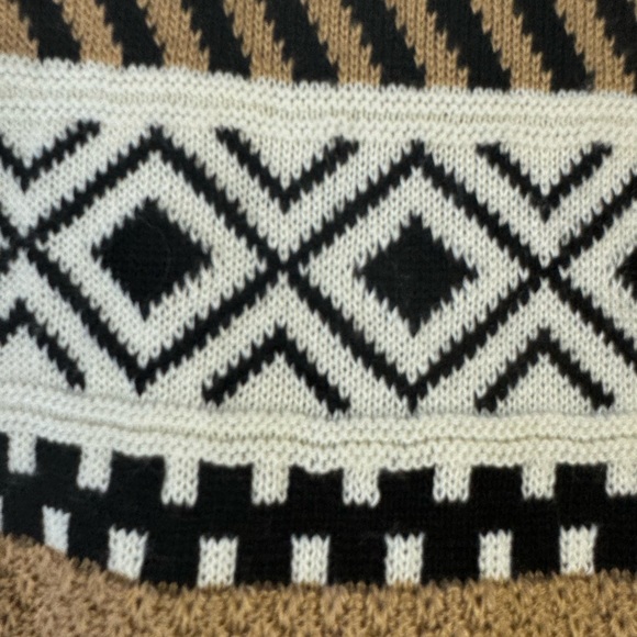 212 NEW YORK Women Boho Asymmetrical Open Sweater Vest Cardigan Sz L Jersey Top - Picture 9 of 12